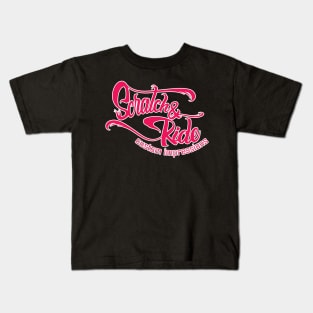 Scratch & Ride Brand (Magenta Red Logo) Kids T-Shirt